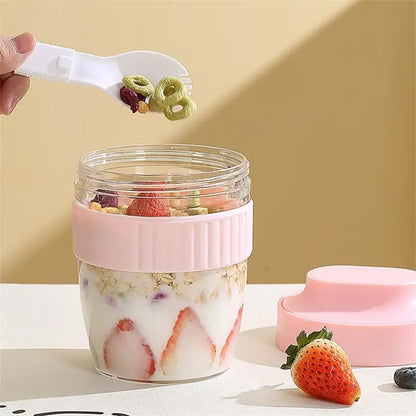 Mint green & yellow breakfast cup kitchen food container