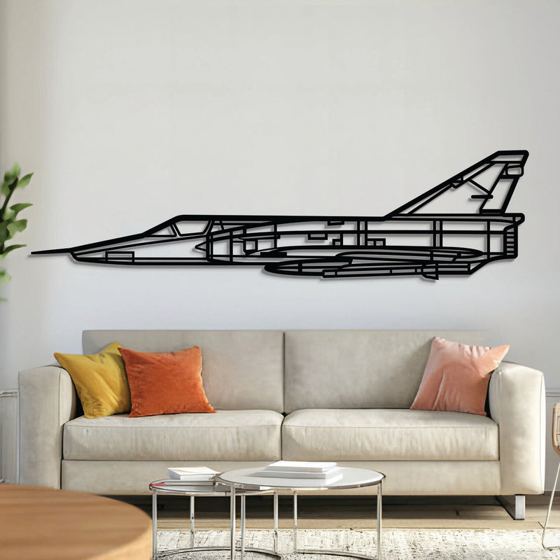 Mirage III Metal Aircraft Wall Art - NCP0586, front view
