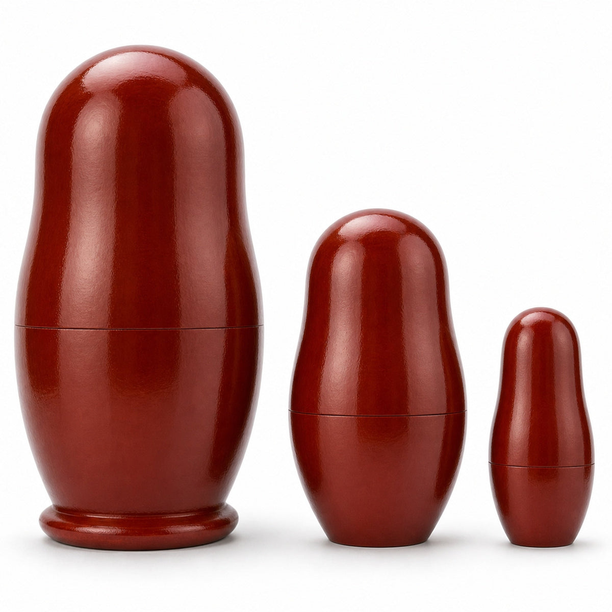 Set of 3 Nutcracker Soldiers Wooden Nesting Dolls 4.25 Inches