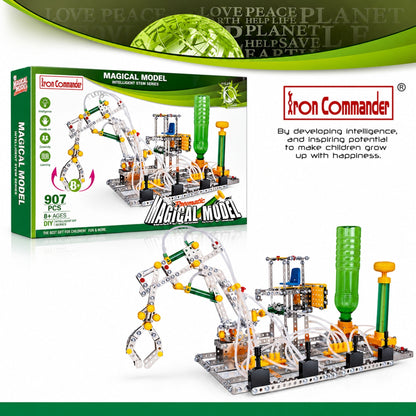 Functioning Crane Claw with Air Pressure Construction Model Kit (907 Pieces)