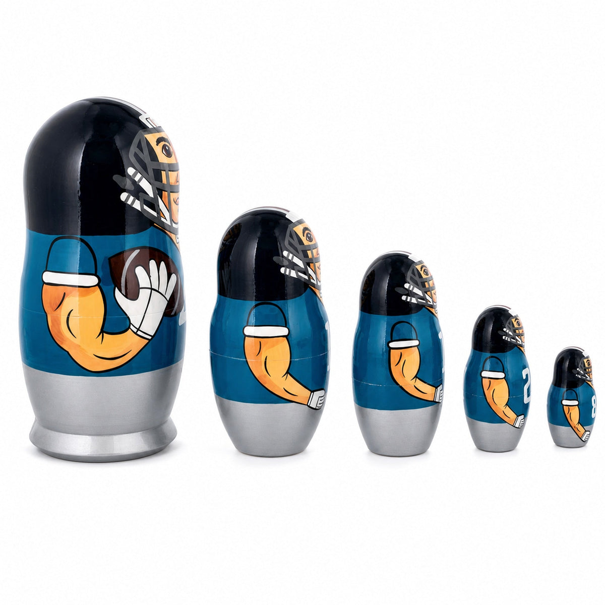 Football Wooden Nesting Dolls
