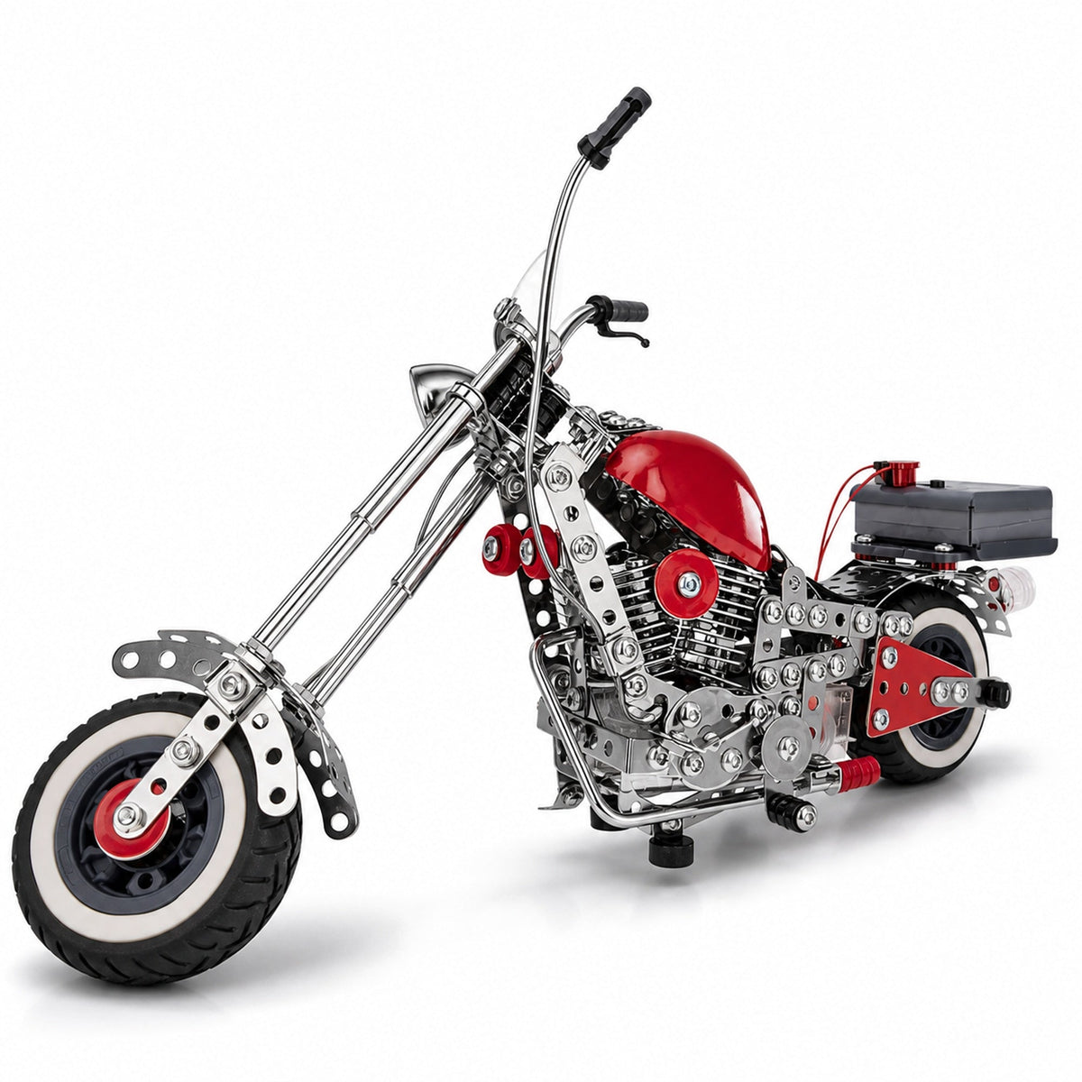 Motorcycle Bike Chopper Construction Model Kit (940 Pieces)