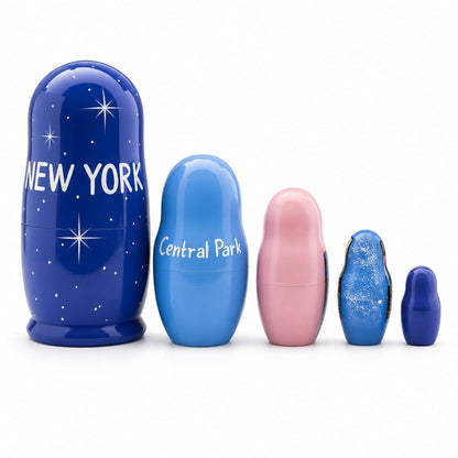 New York City Wooden Stacking Nesting Dolls