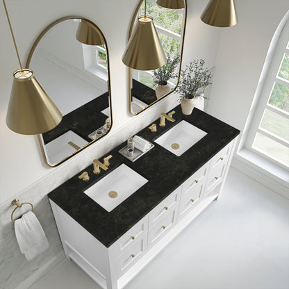 James Martin Breckenridge 60" Double Bathroom Vanity, Bright White