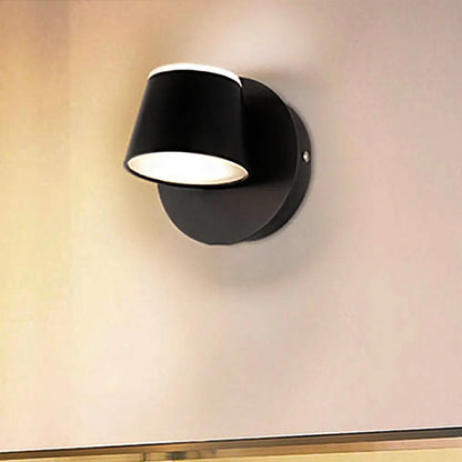 DecorBites™ Modern 1/2/3-Light Bedroom Wall Sconce with Cone Metal Shade - White/Black Vanity Lighting Fixture in White Light