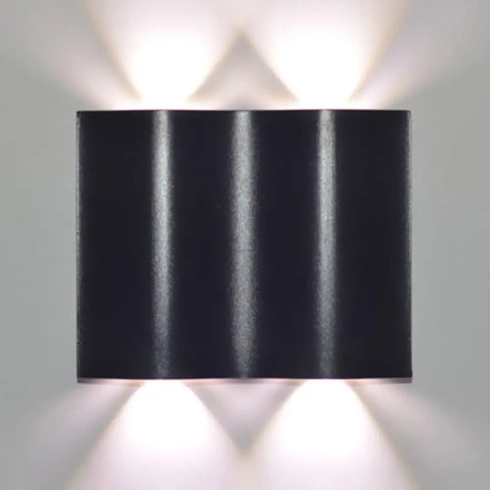 DecorBites™ Modern 1/2/3-Light Black Porch Wall Sconce with Wavy Metal Shade and Warm/White Lighting