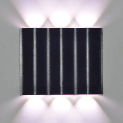 DecorBites™ Modern 1/2/3-Light Black Porch Wall Sconce with Wavy Metal Shade and Warm/White Lighting