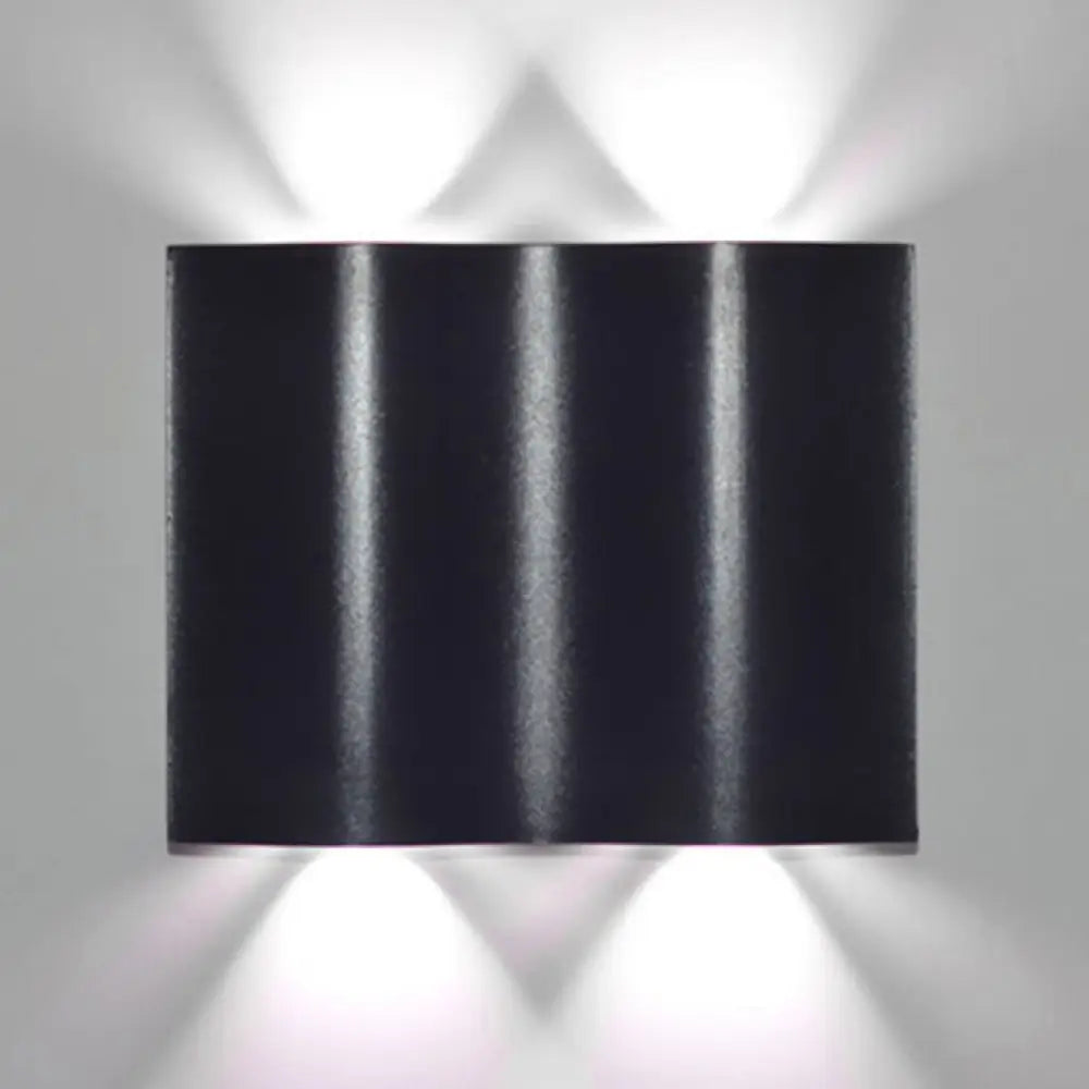 DecorBites™ Modern 1/2/3-Light Black Porch Wall Sconce with Wavy Metal Shade and Warm/White Lighting