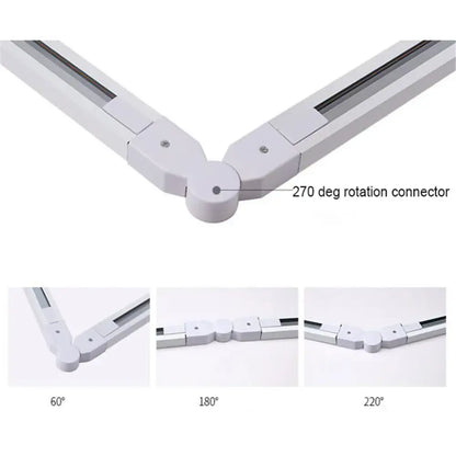 Modern 100cm black & white track for living room lighting