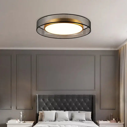Modern 16w copper ceiling light for living room with frosted glass