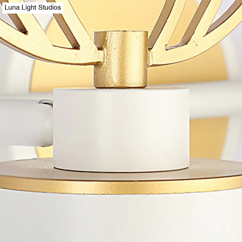 DecorBites™ Modern 2/3/4-Light White Cylindrical Vanity Lighting with Antler Design - Natural Light, LED Wall Mounted Fixture