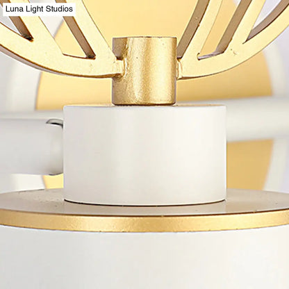 DecorBites™ Modern 2/3/4-Light White Cylindrical Vanity Lighting with Antler Design - Natural Light, LED Wall Mounted Fixture