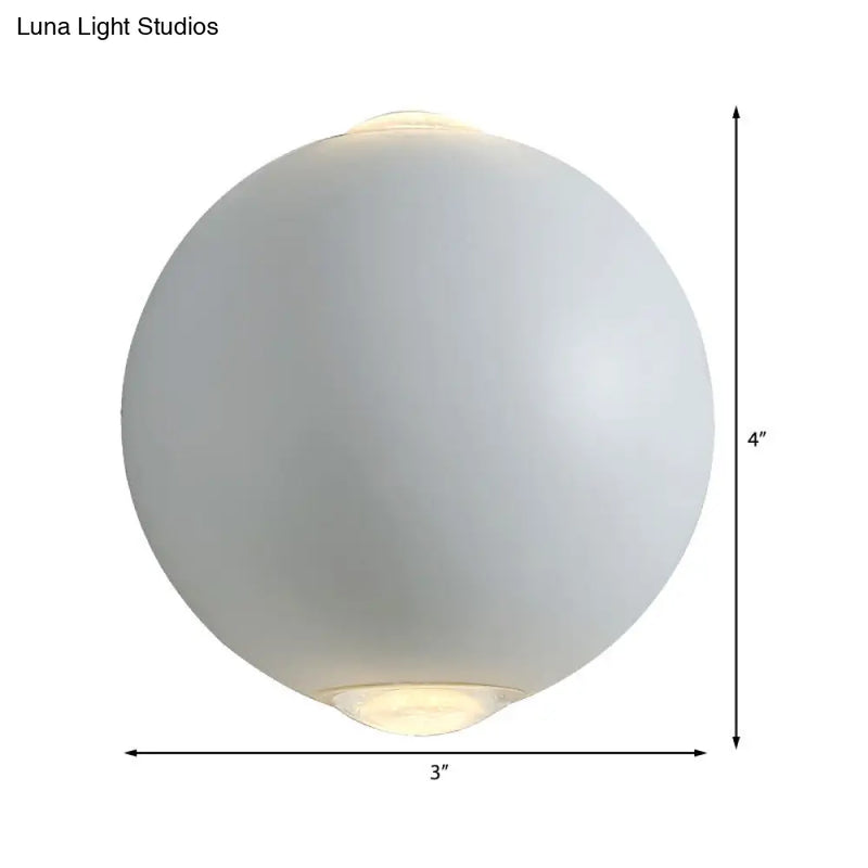DecorBites™ Modern 2-LED Up/Down Wall Light Fixture - Aluminum White Sconce Light for Outdoor Use in Warm/White
