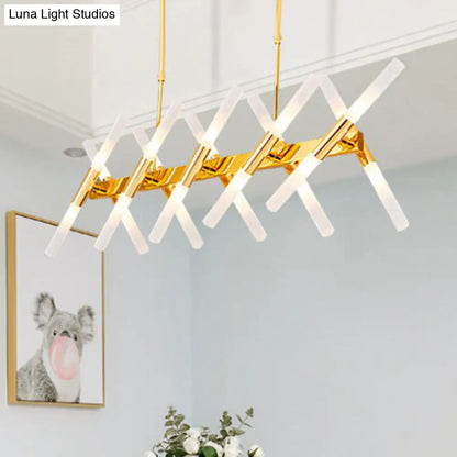 DecorBites™ Modern 20-Light Acrylic Ceiling Lamp for Dining Room or Kitchen Island