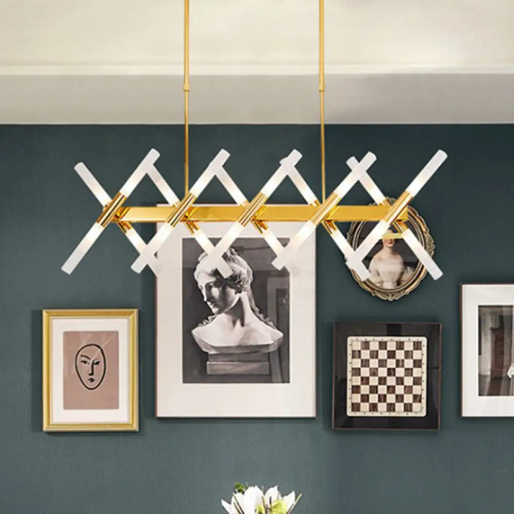 DecorBites™ Modern 20-Light Acrylic Ceiling Lamp for Dining Room or Kitchen Island