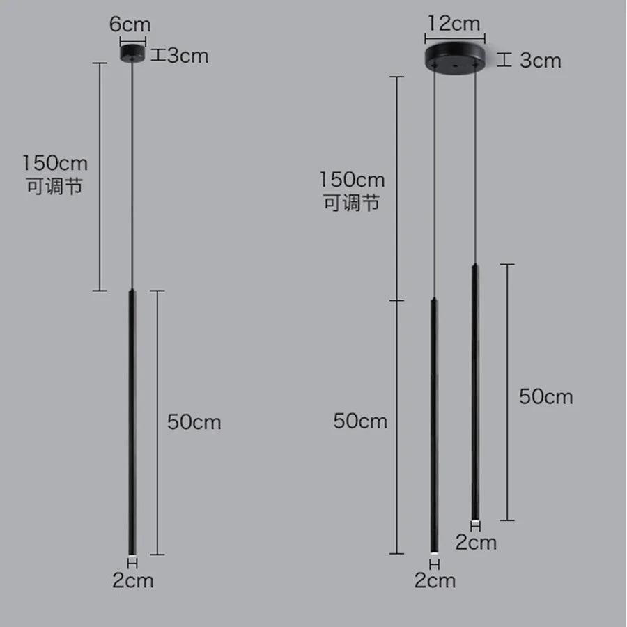 DecorBites™ Modern 2CM LED Pendant Lights for Kitchen Island