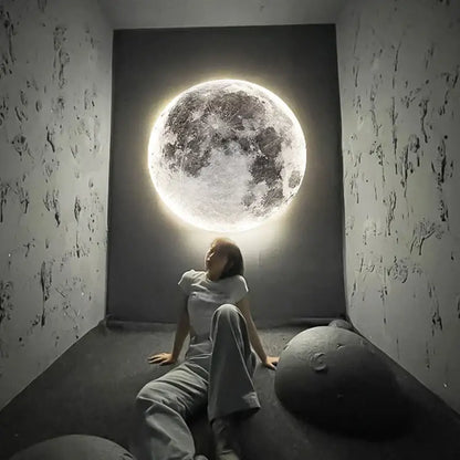 Modern 3d moon earth led wall lamp for bedroom living room decor