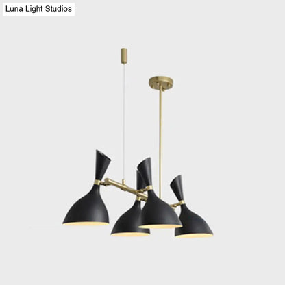 DecorBites™ Modern 4-Light Funnel Ceiling Pendant, Metal Island Lighting for Dining Room