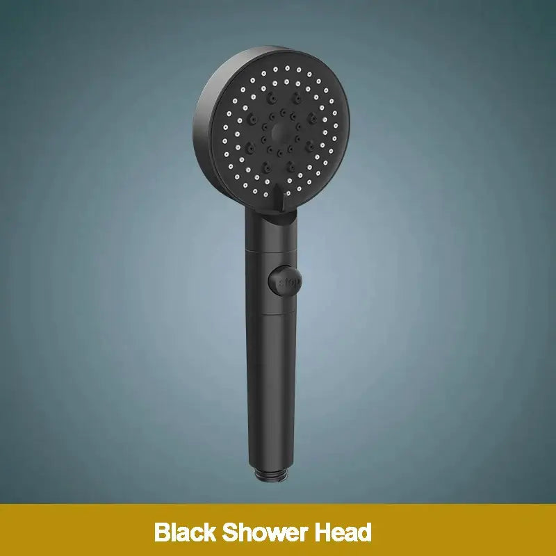 Modern 5-function shower head bathroom sprayer in white silver & black