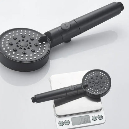 Modern 5-function shower head bathroom sprayer in white silver & black