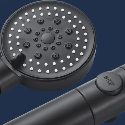 Modern 5-function shower head bathroom sprayer in white silver & black