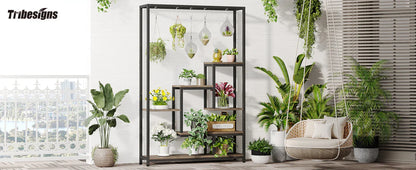 DecorBites™ Modern 5-Tier Tall Metal Plant Stand