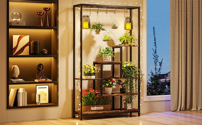 DecorBites™ Modern 5-Tier Tall Metal Plant Stand