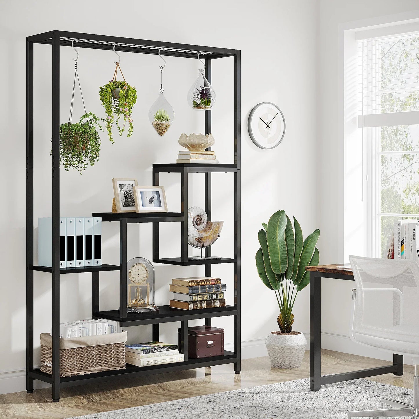 DecorBites™ Modern 5-Tier Tall Metal Plant Stand