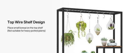 DecorBites™ Modern 5-Tier Tall Metal Plant Stand