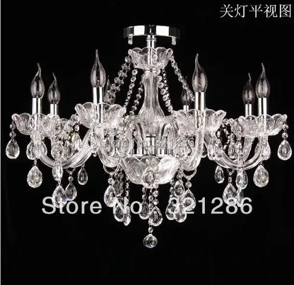 Modern 8 arm crystal k9 chandelier living room lighting