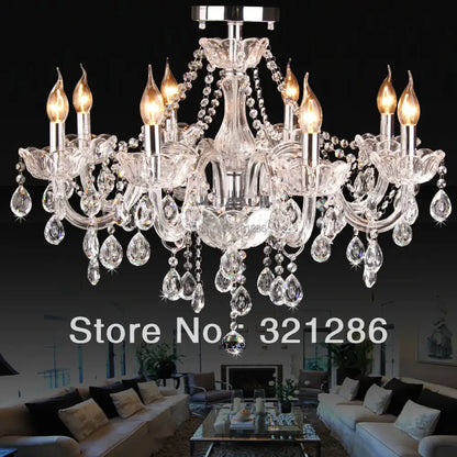 Modern 8 arm crystal k9 chandelier living room lighting