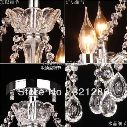 Modern 8 arm crystal k9 chandelier living room lighting