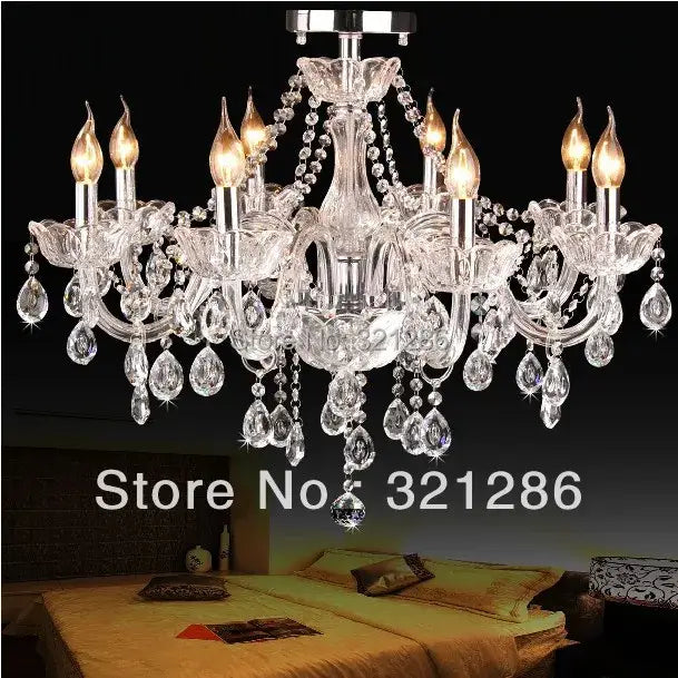 Modern 8 arm crystal k9 chandelier living room lighting