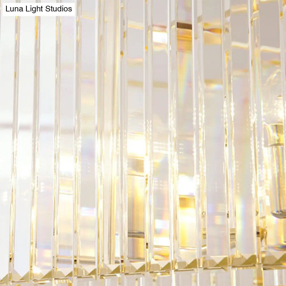 DecorBites™ Modern 8-Head Clear Crystal Island Pendant Light for Dining Room