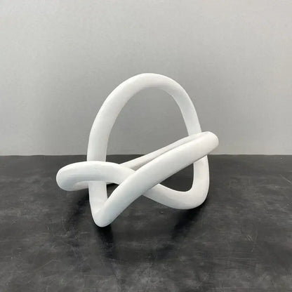 Modern abstract gold ring knot sculpture living room art decor
