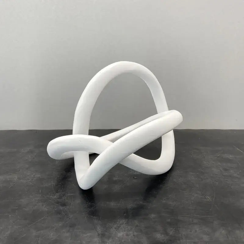 Modern abstract gold ring knot sculpture living room art decor