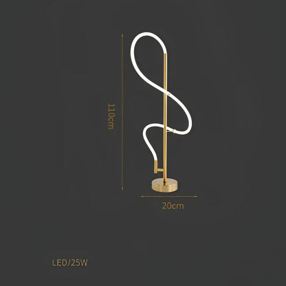 Modern abstract white & gold lines chandelier dining room light