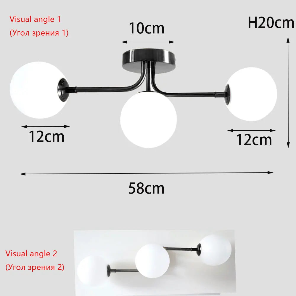DecorBites™ Modern Acrylic Ball Ceiling Light for Home
