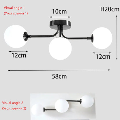 DecorBites™ Modern Acrylic Ball Ceiling Light for Home