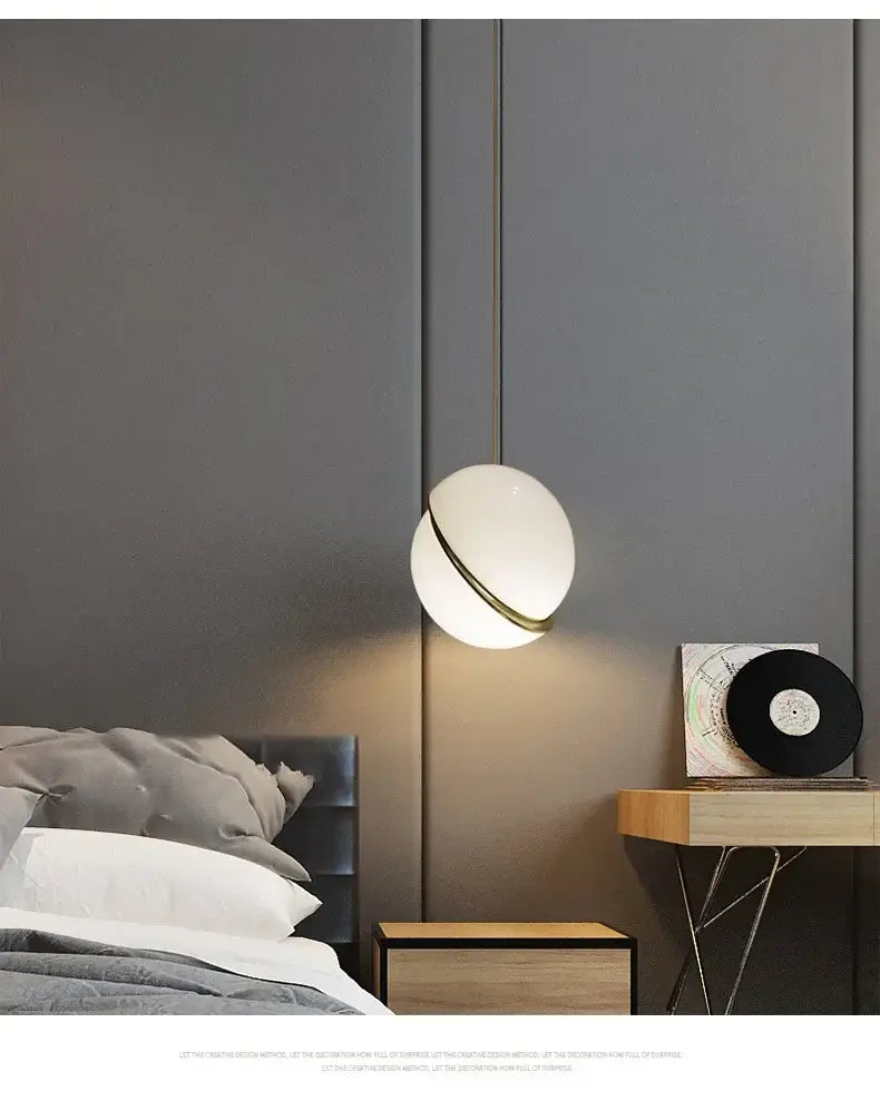 Modern acrylic ball pendant lamp for living room lighting