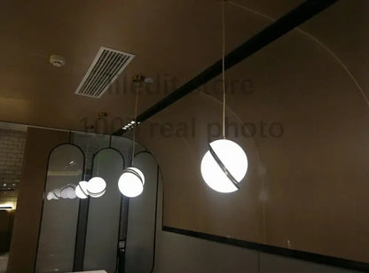 Modern acrylic ball pendant lamp for living room lighting