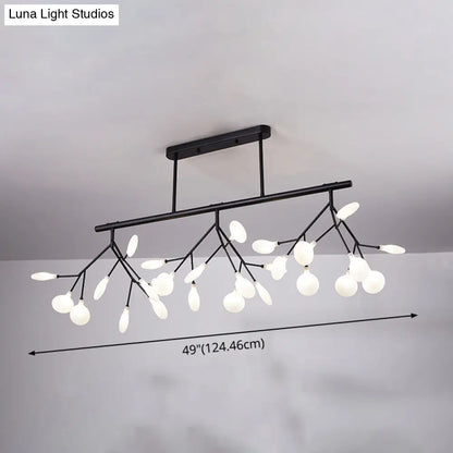 DecorBites™ Modern Acrylic Firefly Island Pendant Ceiling Lights for Dining Room – 27 Lights