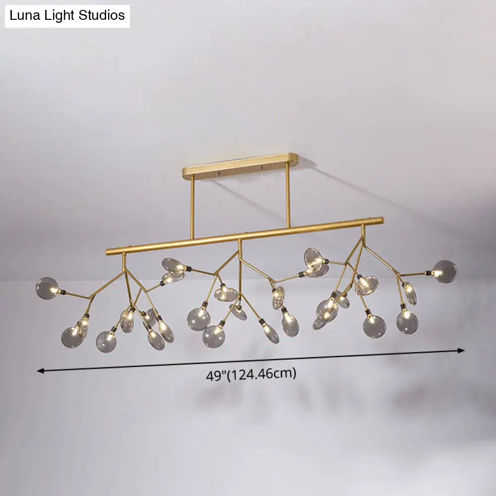 DecorBites™ Modern Acrylic Firefly Island Pendant Ceiling Lights for Dining Room – 27 Lights