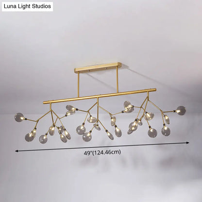 DecorBites™ Modern Acrylic Firefly Island Pendant Ceiling Lights for Dining Room – 27 Lights