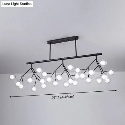 DecorBites™ Modern Acrylic Firefly Island Pendant Ceiling Lights for Dining Room – 27 Lights