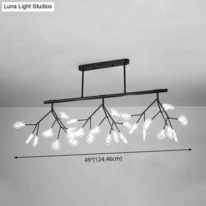 DecorBites™ Modern Acrylic Firefly Island Pendant Ceiling Lights for Dining Room – 27 Lights