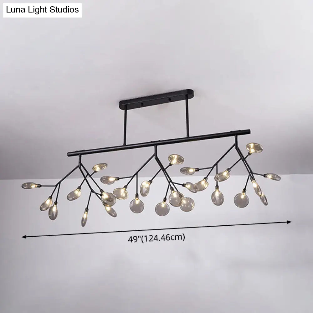 DecorBites™ Modern Acrylic Firefly Island Pendant Ceiling Lights for Dining Room – 27 Lights
