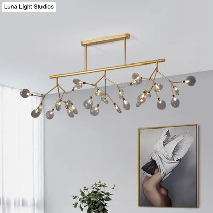 DecorBites™ Modern Acrylic Firefly Island Pendant Ceiling Lights for Dining Room – 27 Lights