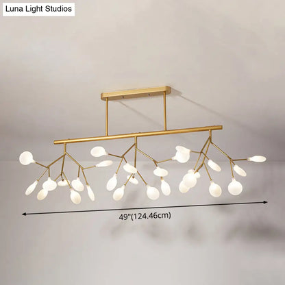 DecorBites™ Modern Acrylic Firefly Island Pendant Ceiling Lights for Dining Room – 27 Lights