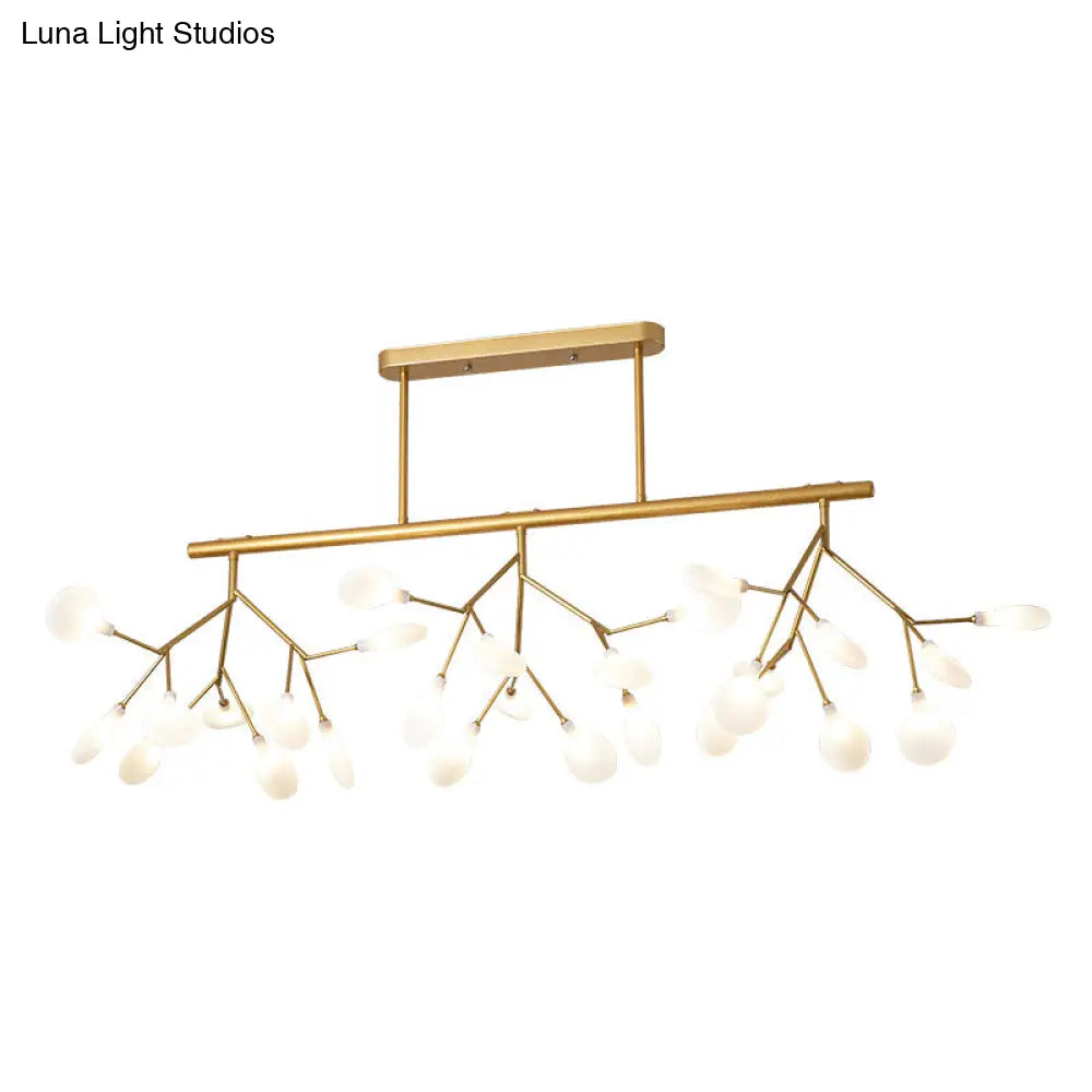 DecorBites™ Modern Acrylic Firefly Island Pendant Ceiling Lights for Dining Room – 27 Lights